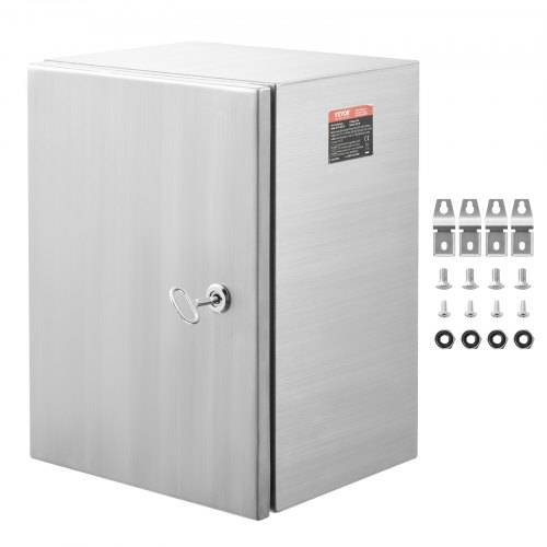 VEVOR 60x50x20 cm Edelstahl-Elektrogehäuse IP66 Wandmontagebox