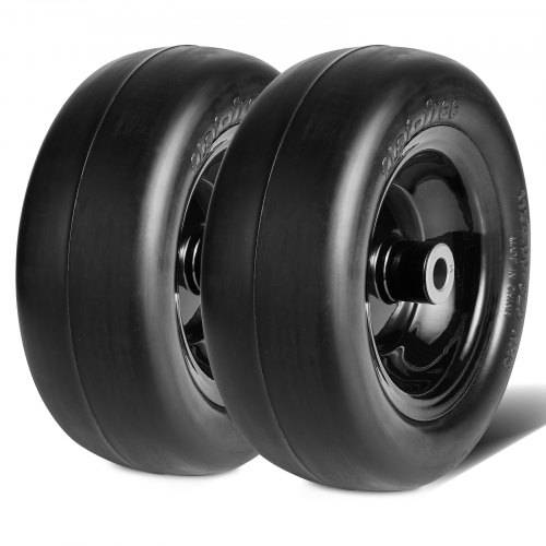 VEVOR Rasenmäherreifen mit Felge, 278 x 100-127 mm Schlauchlose Traktorreifen, 2er-Pack Reifen- und Radbaugruppe, Pannensicherer PU-Reifen, 3,4 Zoll