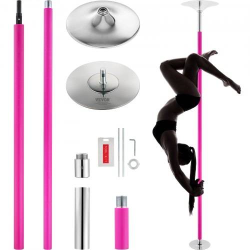 VEVOR Professionelle Tanzstange, Pole Dance Tragbare Tanzstange Profi ca. 216,3-270 cm Höhenverstellbare Abnehmbare Fitnessstange Spinning Fitness