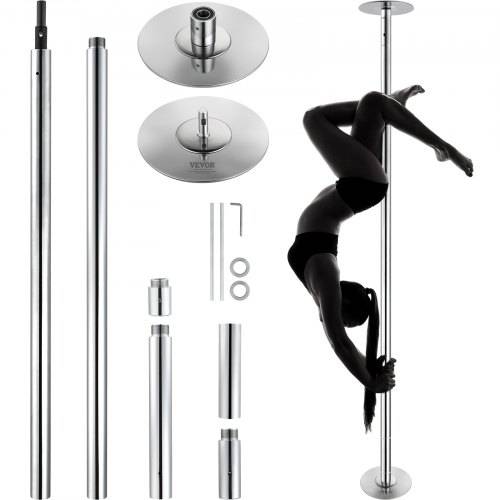 VEVOR Professionelle Tanzstange, Pole Dance Tragbare Tanzstange Profi ca. 210,5_278,4 cm Höhenverstellbare Abnehmbare Fitnessstange Spinning Fitness