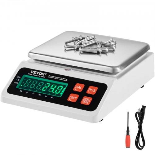 VEVOR Industrielle Zählwaage, 10 kg x 0,1 g, digitale Waage für Teile und Münzen, g/kg/lb/oz/ct-Einheiten, elektronische Präzisionswaage, Inventar