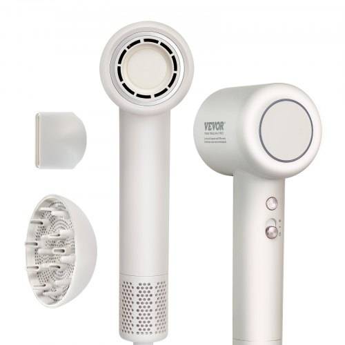 VEVOR Haartrockner 102.000 U/min, 200 Millionen negativer Ionen, 3-farbige LED-Temperaturbeleuchtung und 2 Geschwindigkeiten, Haartrockner mit
