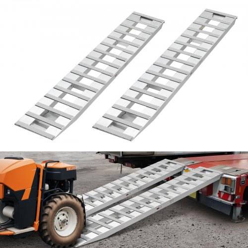 VEVOR Auffahrrampen Anhängerrampen 2 Stk. 240 x 38 cm Laderampen aus Aluminiumlegierung, 2721,6 kg Gesamtkapazität, für Karren Ackerschlepper Gelä