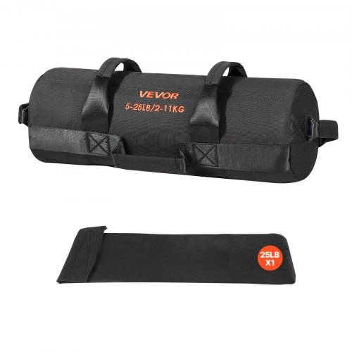 VEVOR Workout-Sandsack, strapazierfähige Powerbags Sandsack-Trainingstasche mit Griffen, verstellbar 2-11 kg für Fitness-Krafttraining, Cross-Traini