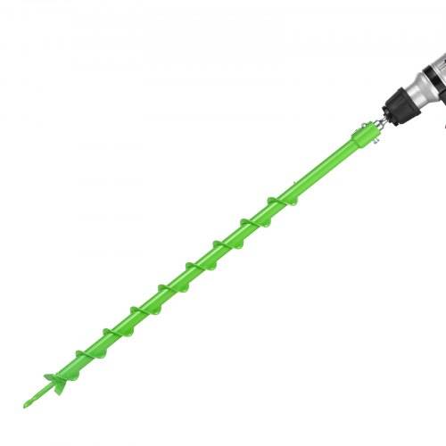 VEVOR Erdbohrer für Bohrmaschine, _ 80x790 mm Gartenbohrer, kompatibel mit Bohrern mit 20 mm Innendurchmesser, Erdlochbohrer, Pfahlbohrer