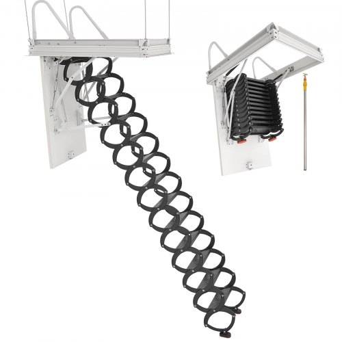 VEVOR Dachbodenleiter, Tragkraft 299,4 kg, passend für Deckenhöhen von 3,2-3,35 m und _ffnungsgrö_e von 1000,76x698,5 mm, ausziehbare Deckentreppe