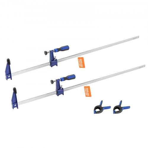 VEVOR Stangenklemmen Holzbearbeitung 2 Stk. 914 mm _ffnung, feststellbare F-Klemme mit 272 kg Belastungsgrenze, 63,5 mm Tiefe, Gusseisen