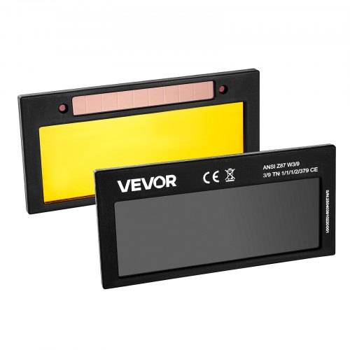 VEVOR Schwei_linse, automatische Abdunklung, 108x51 mm, Tönung 10 Echtfarben-Schutzbrille mit Dual-Lichtbogensensoren, kompatibel mit den meisten