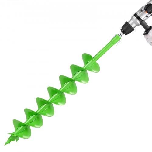 VEVOR Erdbohrer für Bohrmaschine, _ 790x120 mm Gartenbohrer, kompatibel mit Bohrern mit 20 mm Innendurchmesser, Pfahlbohrer, Durchlässenbohrer, Grab