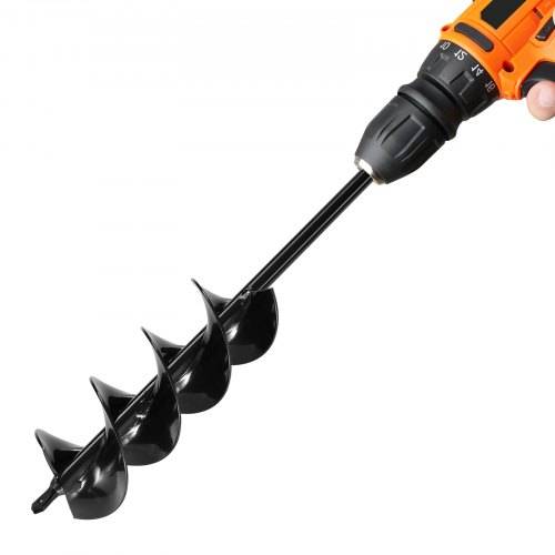 VEVOR Erdbohrer für Bohrmaschine, _ 8x41 cm Gartenbohrer, für 3/8-Zoll-Sechskant-Bohrer, Pfahlbohrer, Erdlochbohrer, Lochbohraufsätze zum Graben vo
