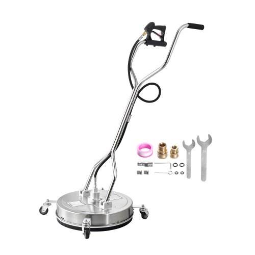 VEVOR 535 mm Hochdruckreiniger-Oberflächenreiniger, Flächenreiniger aus Edelstahl auf Rädern, 310 Bar max. 0,95 cm Anschlussstück, Doppelgriff, 2