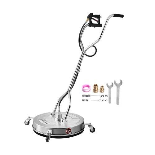 VEVOR 612 mm Hochdruckreiniger-Oberflächenreiniger, Flächenreinigungsaufsatz aus Edelstahl mit 4 Rädern, max. 310 Bar, 0,95 cm Anschlussstück, 2