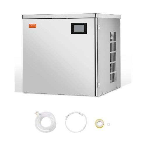 VEVOR Eismaschinenkopf kommerzieller Eisbereiter Eismaschine (nur Kopf) 163 kg/Tag, Kopf aus Edelstahl + PE-Kunststoff Eisbereiter-Kopf mit