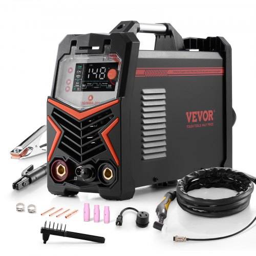 VEVOR WIG-Schwei_gerät, 3-in-1-Schwei_er (gro_es LED-Display) _ DC WIG/DC Puls WIG/MMA (Stick), Elektroschwei_gerät mit IGBT-Inverter-Hochfrequenzst