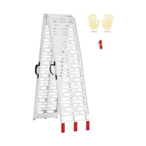 VEVOR Aluminium-Rampe 1 Stk. Hochleistungsrampe Verladerrampe (340 kg belastbar) mit breiterer Rampenoberfläche, universelle stabile Laderampe mit