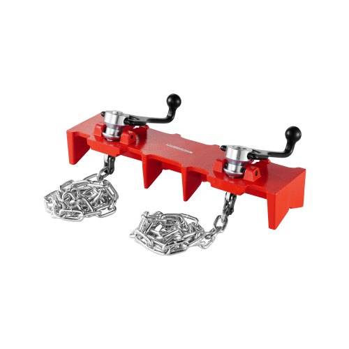 VEVOR Rohrschwei_schraubstock, 12,7-203,2 mm Rohrschwei_klemme mit Doppelketten & Kurbelgriffen, Hochleistungs-Schwei_schraubstock aus Gusseisen für