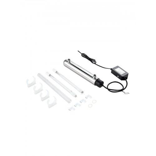 VEVOR UV-Wasserreiniger 3,785 L/min vielseitiger Ultraviolett-Wasserreinigerfilter mit Edelstahlgehäuse, UV-Wasserfilter für das ganze Haus mit Quar