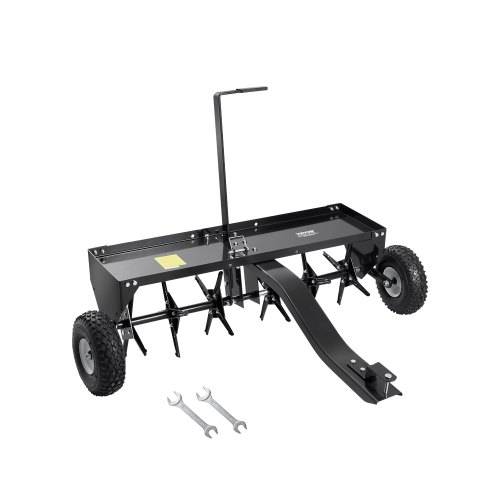 VEVOR Aerifizierer 1275x980x885 mm, Rasenbelüfter mit Universalkupplung, Anhängebelüfter mit Eisenspikes, Aufsitzmäher zum Hinterherziehen für G