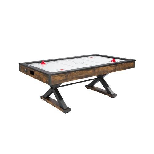VEVOR Air Hockey Tisch (214 cm) mit 2 Pushern & 2 Pucks & elektronischem Punktezähler & X-förmigen Beinen, luftbetriebener Hockey-Spieltisch für Fa