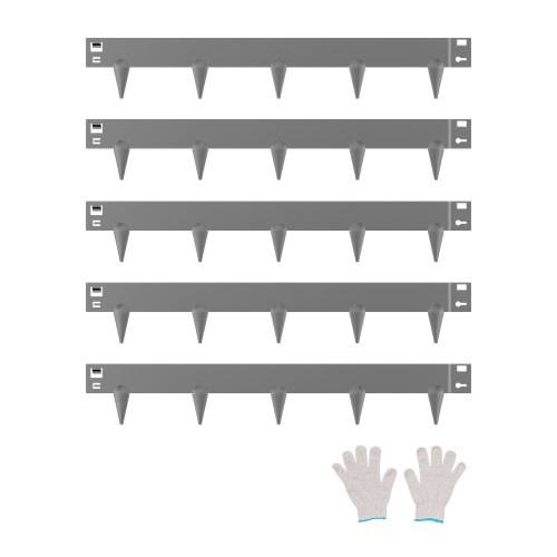VEVOR Rasenkante 5er-Pack, Beeteinfassung 990x156 mm, Metall-Beetumrandung, biegbare Garteneinfassung, robuste Gartenpalisade, einfach zu