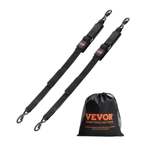 VEVOR Spanngurte mit Ratsche, 5,08x121,92 m Zurrgurte mit Sicherheitsschloss-S-Haken, 2er-Set Hochleistungs-Gurte mit 680,4 kg Bruchfestigkeit