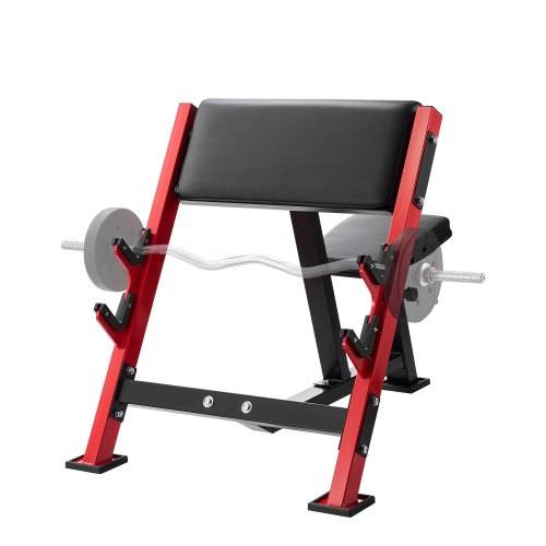 VEVOR Preacher Curl Bank Krafttrainingsbänke (Max. Belastung 300 kg), Fitnessgerät für das Heim-Fitnessstudio, isolierte Langhantelsstation Bizepss