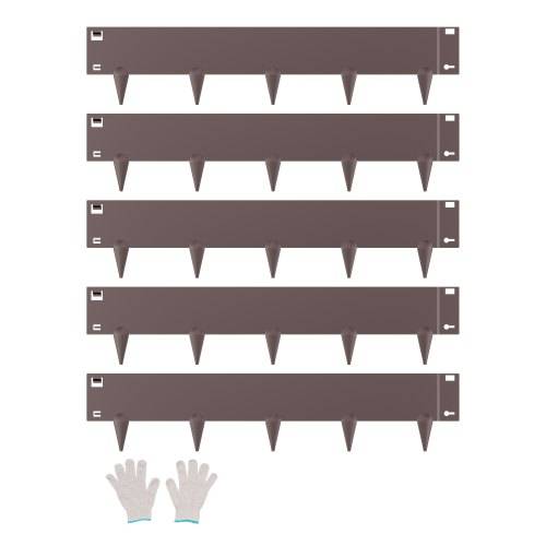 VEVOR Rasenkante, 5er-Pack, 990x207x1,5 mm, rostbeständige Metall-Beeteinfassung, biegbare Garteneinfassung, Beetumrandung, einfach zu installieren