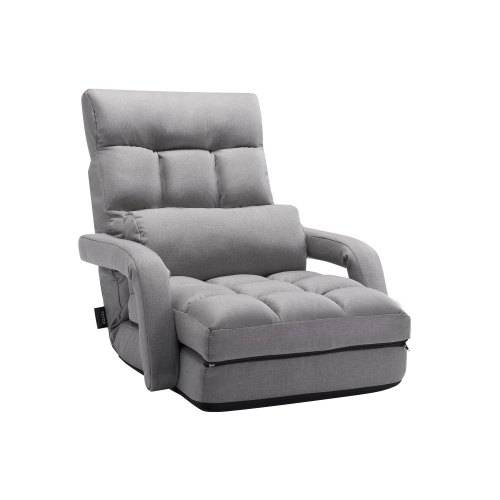VEVOR Bodenstuhl Boden-Gaming Stuhl mit 5 einstellbaren Positionen & Rückenlehne, klappbarer Sofastuhl mit Armlehne für Erwachsene, Sofa-Liegebett