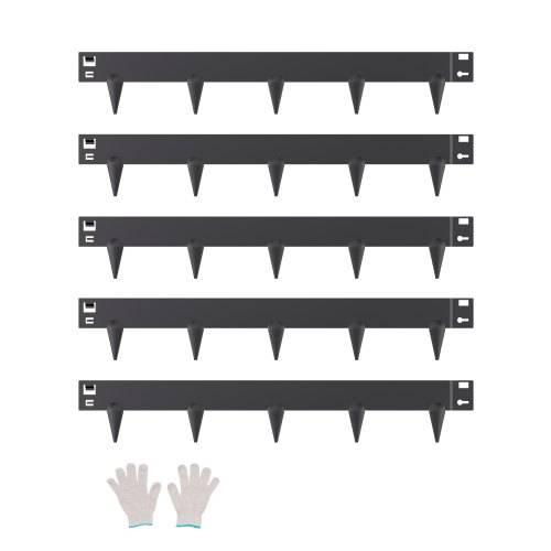 VEVOR Rasenkante, 5er-Set, 990x156x1,5 mm, rostbeständige Beeteinfassung aus Metall, biegbare Beetumrandung, Raseneinfassung, einfach zu