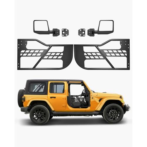 VEVOR Jeep-Rohrtüren (2-türig) im Jagdstil mit robusten Scharnieren und OE-Verriegelung, Jeep-Türen mit Rückspiegeln, passend für 2018_2024 Jeep