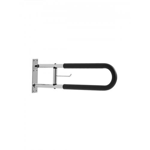VEVOR Aufstehhilfe Toilette, 76,5 cm Wandstützgriff, Handikap Haltegriff für Senioren, hochklappbare Toiletten-Haltegriffe mit Anti-Rutsch-Griff, 13