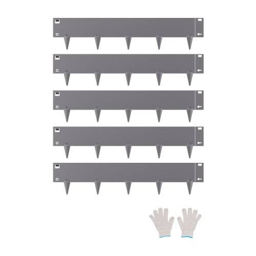VEVOR Rasenkante, 5er-Set, 990x207x1,5 mm, rostbeständige Beeteinfassung aus Metall, Beetumrandung, Raseneinfassung, einfach zu installieren