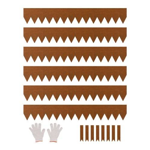 VEVOR Rasenkante, 6er-Pack 1016x152,4x1,5 mm, vorrostende Metall-Beeteinfassung, biegbare Garteneinfassung, Beetumrandung, Trennwand für Blumenbeete