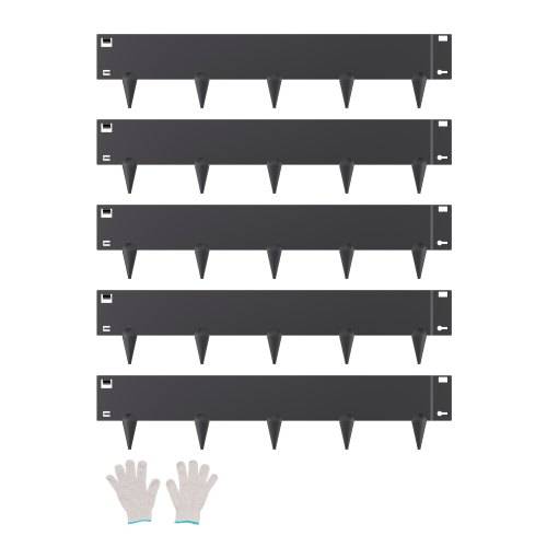 VEVOR Rasenkante, 5er-Set, 990x207x1,5 mm, rostbeständige Beeteinfassung aus Metall, Beetumrandung, Raseneinfassung, einfach zu installieren