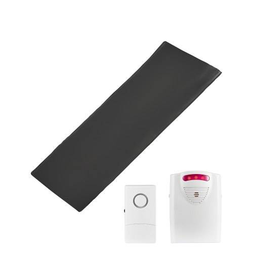 VEVOR Sensormatte, 355,6x762 mm gro_es Alarmtrittmatte, kabelloses Bettsensorpad mit Pager, Sicherheitsbettalarmen und Sturzpräventionspad für Zuhau