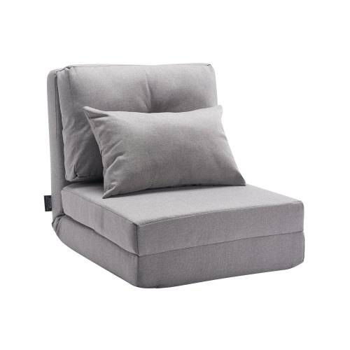 VEVOR Umwandelbares Bodensofa Schlafsofa, 5-fach verstellbares klappbares gepolstertes Lazy-Sofa mit verstellbarer Rückenlehne & Kissen, faltbares