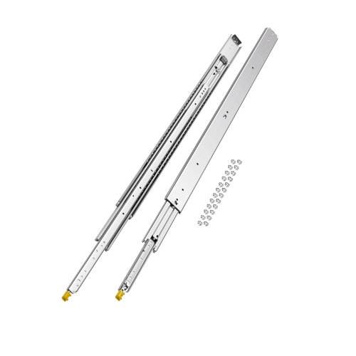 VEVOR Schubladenführung mit Vollauszug, 1321 mm, abschlie_bare Teleskopschienen, 1 Paar, Tragkraft 226,8 kg, seitlich montierte Gleitschiene mit