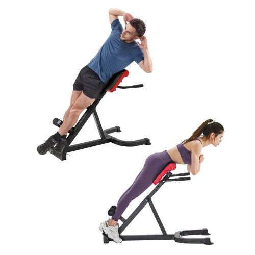 VEVOR römischer Stuhl Hyperextensionsbank 136 kg belastbare verstellbare Extensionsmaschine, Multifunktions-Trainingsgerät für Bauchmuskeltraining