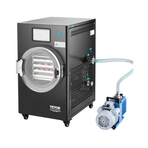 VEVOR Gefriertrockner Gefriertrocknungsmaschine Trocknungsausrüstung (4_6 kg Kapazität) für Lebensmittel mit 4-lagigen Tabletts & einstellbarer Tem