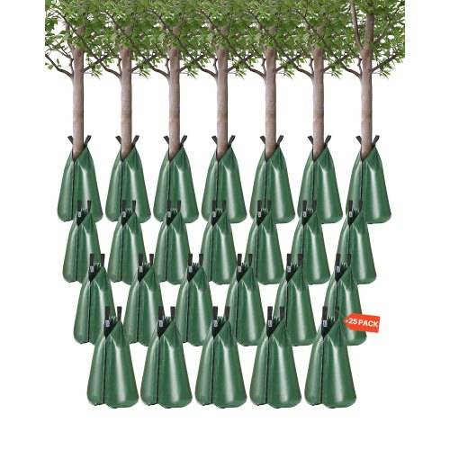 VEVOR Baumbewässerungsbeutel, 25er-Set, 75L Bewässerungsbeutel für neue Bäume, 5_9 Stunden langsame Freisetzung, Bewässerungssack mit Rei_verschl
