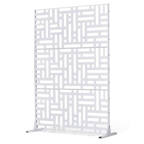 VEVOR Paravent, 120x50,8x193 cm, freistehende Au_entrennwand mit Ständer, Sichtschutz, Trennwand, Raumtrenner, dekorativer Raumteiler aus Stahl für
