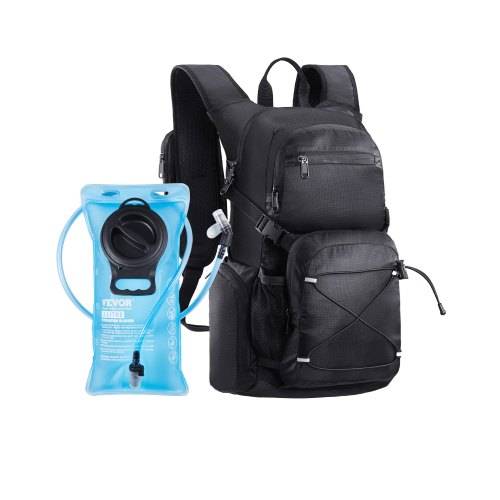 VEVOR Trinkrucksack 25 L isolierter Rucksäcke mit 2 L TPU-Wasserblase Laufrucksack Wanderrucksäcke für Wandern Radfahren Laufen Ausflug Klettern Sc