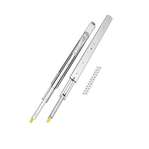 VEVOR 1 Paar Schubladenschienen mit Vollauszug 1117 mm, 226 kg Tragkraft, Schubladenführungen, Kugellager mit Sperre, seitlich montierte