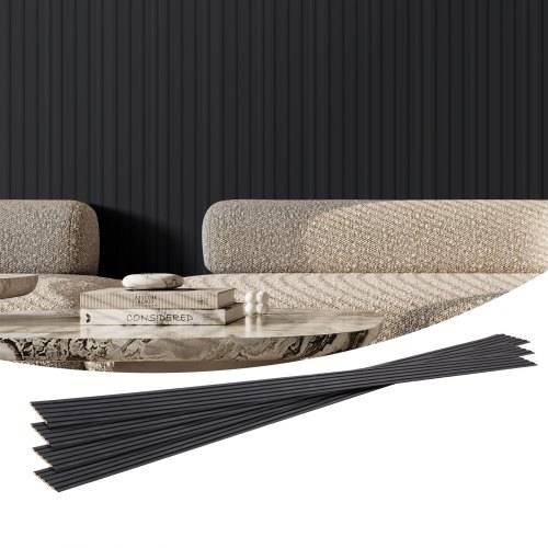 VEVOR Akustikplatte, Akustikpaneele, 2450x166mm, WPC-Akzent-Holzwandpaneele für moderne Innenwände, Kunstholz-Wandplatten für stilvolles Dekor und