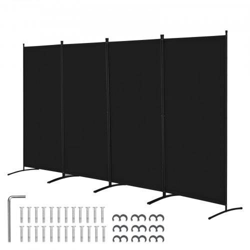VEVOR Raumteiler 4 Paneele Paravent 3464 x 1840 x 520 mm, faltbarer Sichtschutz & tragbarer Trennwandteiler zur Raumtrennung, freistehende
