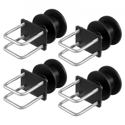 VEVOR Schiebetor-Set 150x293,6mm, Rolltor-Hardware-Set mit H-förmiger Radnut für freitragende Schiebetore und Rolltüren, Schiebetorrollen mit 4 Sch