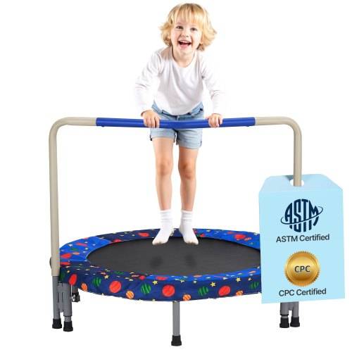 VEVOR Kindertrampolin Outdoor-Trampolin 91,44 cm faltbares Trampolin mit Griff, Rebounder-Trampolin Gartentrampolin für Kleinkinder