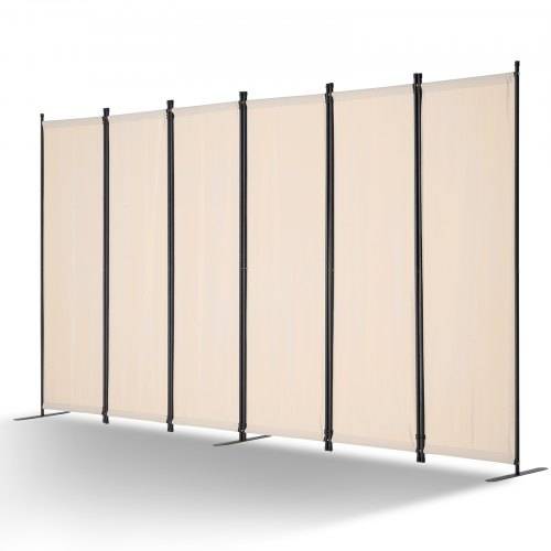 VEVOR Raumteiler 6 Paneele Paravent 3110 x 1805 x 450 mm, faltbarer Sichtschutz & tragbarer Trennwandteiler zur Raumtrennung, freistehende