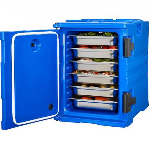 VEVOR Isolierter Speisenbehälterträger Warmhaltebox für Gastronomie 90 L, Speisenbehälter mit Doppelschnallen & Griffen, Speisenbehälterträger L