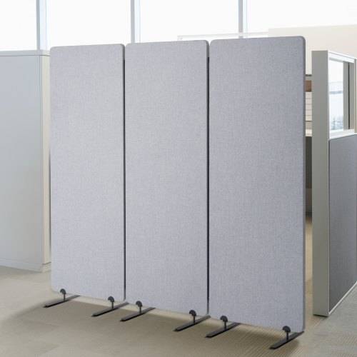 VEVOR Raumteiler 3 Paneele Paravent 1840 x 350 x 1655 mm, faltbarer Sichtschutz & tragbarer Trennwandteiler aus PET-Polyester zur Raumtrennung, für